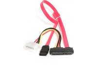 Кабель Cablexpert Combo SATA molex+SATA/SATA 15pin+7pin интерфейсного кабеля-35см, питания-15см CC-SATA-C1