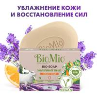 Туалетное мыло BioMio BIO-SOAP апельсин, лаванда и мята, 90 г 520.04188.0101