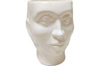 Кашпо Котовская керамика Голова Эфиопка белое 10001268