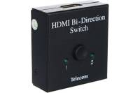 Разветвитель HDMI Telecom 2-1, переключатель HDMI 1--2, двунаправленный  TTS5015
