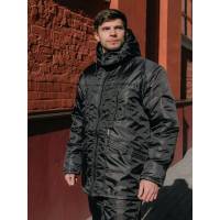 Утепленная куртка ООО ГУП Бисер Альбатрос Оксфорд, черная, размер 68-70, рост 182-188 4640100809965