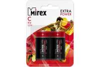 Батарея Mirex, солевая R14 / C 1,5V 2 шт ecopack 23702-ER14-E2