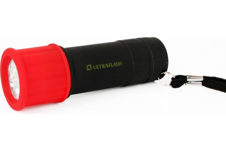 Фонарь Ultraflash LED15001-A (3XR03 светофор, красный с черным, 9 LED, пластик, блистер) 10479
