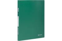 Папка BRAUBERG Стандарт с боковым металлическим прижимом, зеленая, до 100 листов, 0.6мм 221627