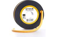 Кабель-маркер STEKKER 0 для провода сеч.4мм, желтый, CBMR40-0 39110