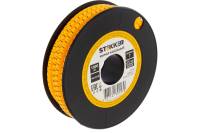 Кабель-маркер STEKKER 7 для провода сеч.2,5мм, желтый, CBMR25-7 39104