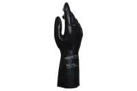 Латексно-неопреновые перчатки MAPA Technic/UltraNeo 420 хб напыление, размер 8, черные 606254