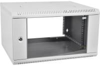 Телекоммуникационный настенный шкаф ЦМО 19", 6U, дверь стекло, разборный, серый ШРН-Э-6.350