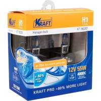 Автолампа KRAFT H1 12v 55w P14.5s Pro +80% more light KT 700203