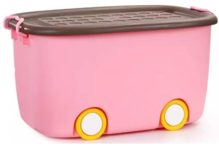Большой ящик для хранения на колесах ZDK розовый boxbig0001/pink