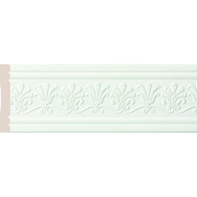 Молдинг Cosca 80-4 Пальметта интерьерный багет, белый матовый СПБ048180