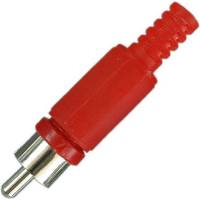 Разъем RCA штекер Pro Legend пластик на кабель, красный, PL2149