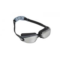 Очки для плавания BRADEX Комфорт+, черные, цвет линзы - зеркальный SF 0390