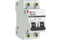 Автоматический выключатель EKF Basic ВА 47-29 2P, 6А, 4,5кА, SQ mcb4729-2-06C