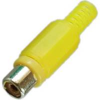 Разъем RCA гнездо Pro Legend пластик на кабель, желтый, PL2156