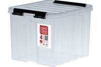 Ящик Rox Box п/п 210х170х175 мм с крышкой и клипсами прозрачный 18693