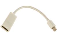 Переходник Cablexpert, miniDisplayPort - DisplayPort, 20M/20F, длина 16 см, белый, A-mDPM-DPF-001-W