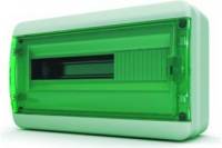 Щит Tekfor навесной 18 мод. IP65, прозрачная зеленая дверца BNZ 65-18-1 01-03-002