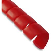 Спиральная пластиковая защита SG PARLMU -32-F13, полипропилен, размер 32, плоская поверхность, цвет красный, длина 1 м PR0300700