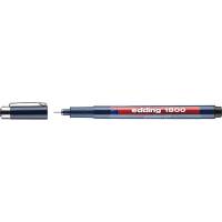 Капиллярная ручка-фломастер для черчения Edding круглый наконечник, 0.1 мм, черный E-1800-0.1#1