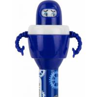 Фигурная шариковая ручка ЮНЛАНДИЯ Робот корпус ассорти, синяя, узел 0.7 мм 143790