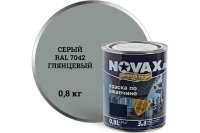 Грунт-эмаль Goodhim NOVAX 3в1 серый RAL 7042, глянцевая, 0,8 кг 11455