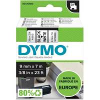 Картридж с лентой Dymo S0720680 9 мм, 7 м, пластик, черный на белой ленте DYMO40913