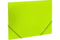 Неоновая папка BRAUBERG Neon на резинках зеленая до 300 листов 0.5мм 227460