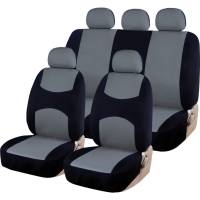 Чехлы для автомобильных сидений KRAFT CASUAL универсальные, полиэстер, черно-серые KT 835611
