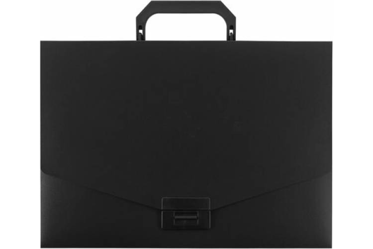 Пластиковый портфель STAFF А4 320х225х36 мм, без отделений, черный, 229241