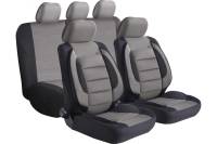 Чехлы для автомобильных сидений KRAFT COMFORT универсальные, полиэстер, черно-серые KT 835639