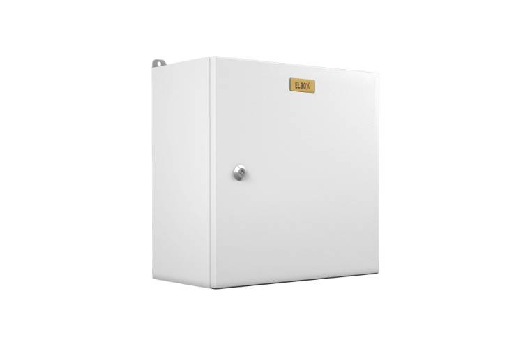 Электротехнический настенный шкаф ЦМО сплошная металлическая дверь, серый EMW-500.500.210-1-IP66