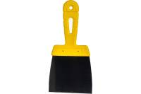 Фасадный шпатель (100 мм, нержавеющая сталь, желтая ручка) Biber МАСТЕР 35174 тов-176001