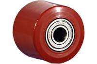 Колесо красное б/г полиуретановое без кронштейна малое для рохли (80х70 мм) MFK-TORG 104080-70