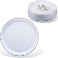 Одноразовые тарелки ЛАЙМА Стандарт 100 шт, белые 602649