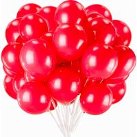 Воздушные шары ЗОЛОТАЯ СКАЗКА 25 см, 50 шт., красные 104998