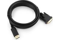 Кабель Cablexpert, DisplayPort-DVI, 3м, 20M/25M, черный, экранированный, пакет, CC-DPM-DVIM-3M