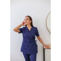 Женский хирургический костюм Факел Модерн-004 MedLine, темно-синий, размер 52 87484410.007