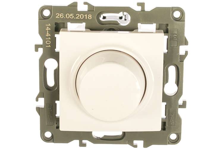 Поворотно-нажимной светорегулятор ЭРА 14-4101-01 400ВА 230В, IP20, Elegance, белый Б0034339