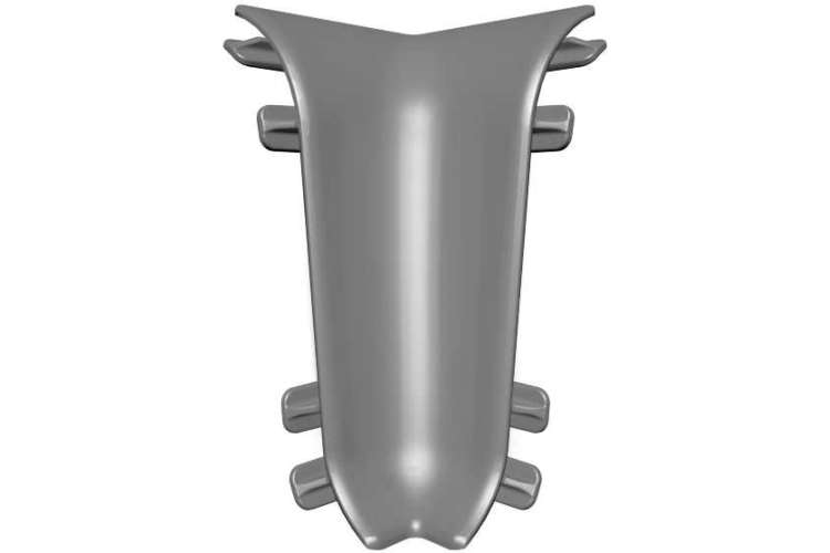 Внутренний угол для плинтуса IDEAL Классик 55 мм, 081 металлик серебристый К-П55-В-Ф2 081 МЕТ СРБ
