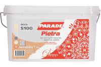 Декоративное покрытие PARADE DECO Pietra S100 с эффектом камня, терракота, 7 кг 90003181505