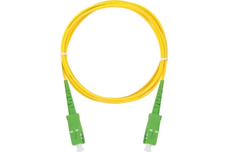 Соединительный волоконно-оптический шнур NIKOMAX желтый, 2м NMF-PC1S2C2-SCA-SCA-002