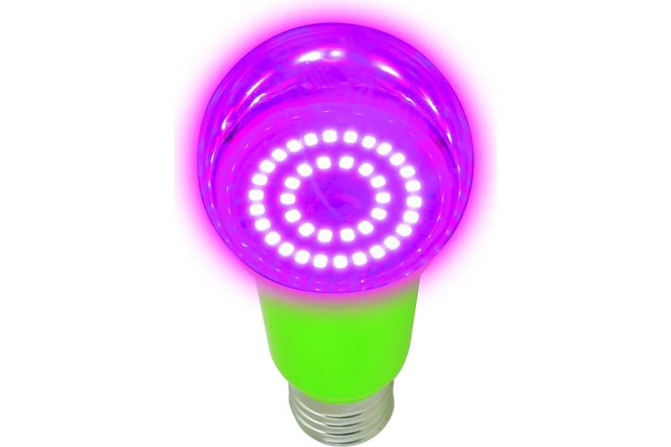 Светодиодная лампа для растений Uniel LED-A60-15W/SPSB/E27/CL PLP30GR UL-00004582