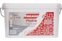 Декоративное покрытие PARADE DECO Pietra S100 с эффектом камня, гранит, 7 кг 90003181509