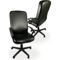 Чехол для компьютерного кресла ГЕЛЕОС 536Л размер L, кожа, черный ГЧ00536Л