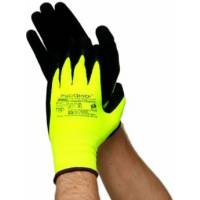 Нейлоновые перчатки с вспененным латексным покрытием РУСОКО Оникс 12 пар, размер 9/L 223130Ч