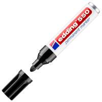 Перманентный маркер Edding 550/1 черный 3-4 мм круглый наконечник, блистер 1183325