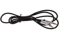 Аудио кабель AUX REXANT 3.5 мм шнур силикон 1м черный 18-4260