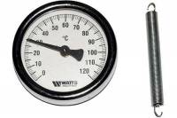 Термометр Watts F+R810 TCM биметаллический, накладной, 80mm, 0-120C 10006505