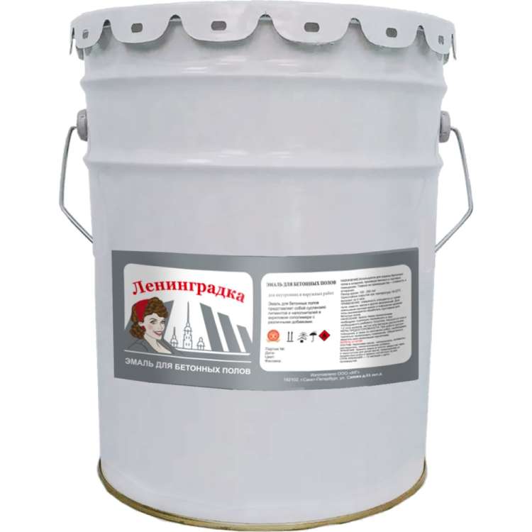 Износостойкая краска для бетонных полов ЛЕНИНГРАДКА АК-114 (5 кг; серый) УТ000012419
